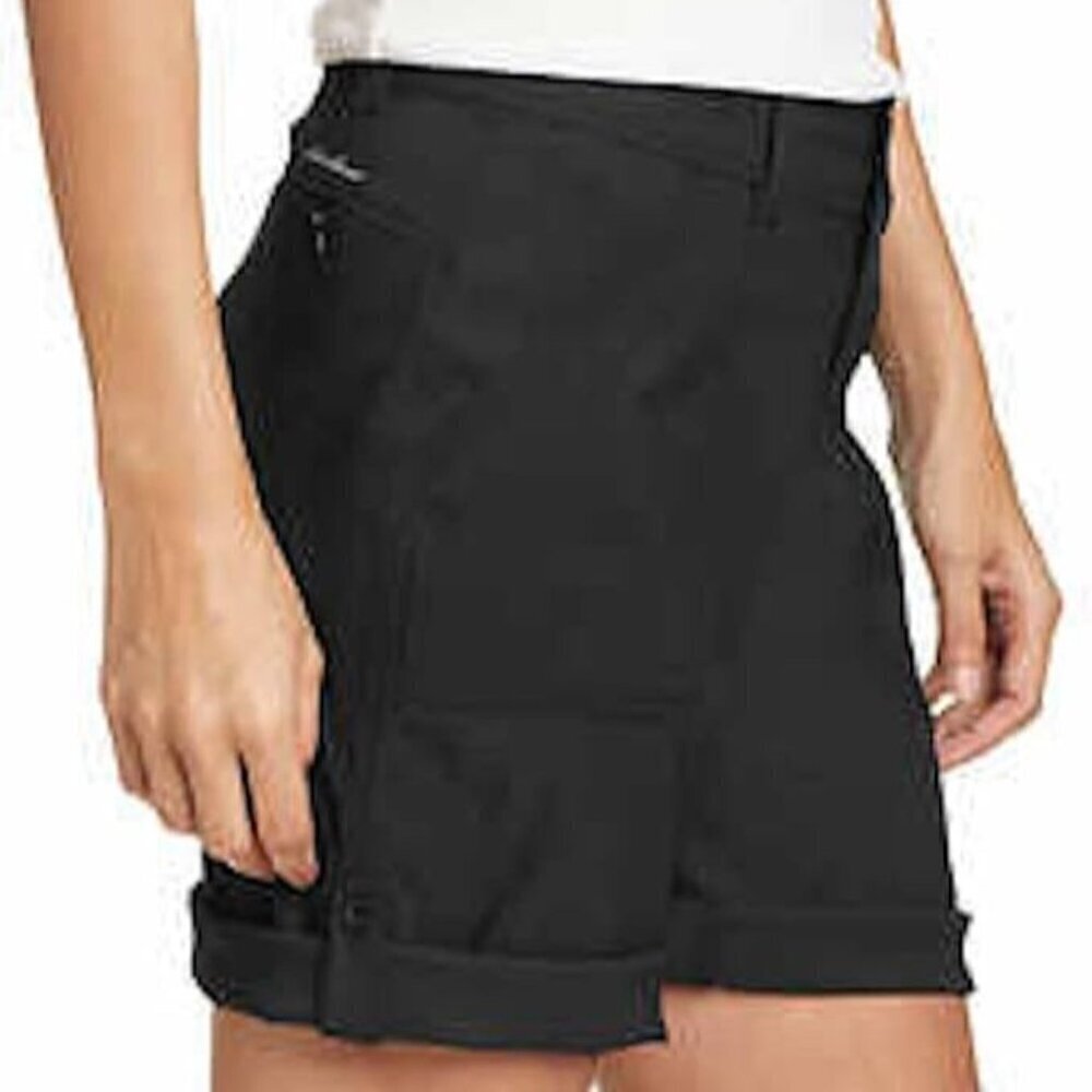 Eddie Bauer Rolled Hem Lightweight Bermuda Short Black Women’s Size 12